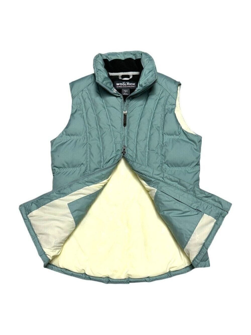 WOOLRICH Puffer Mint Green Insulated Winter Ski Parka Vest Womens Small
